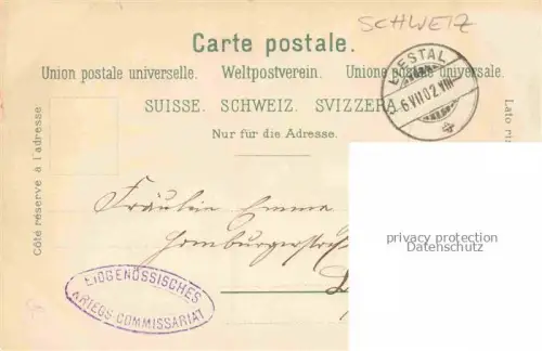 AK / Ansichtskarte Militaria Schweiz Soldatengruss Infanterie Litho