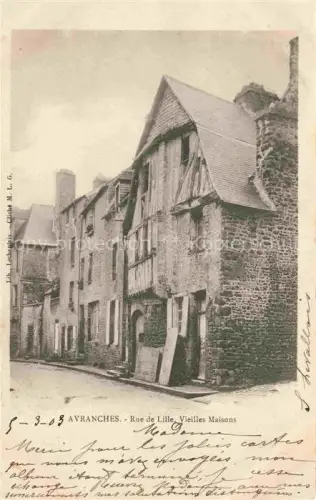 AK / Ansichtskarte AVRANCHES 50 Manche Rue de Lille vieilles maisons