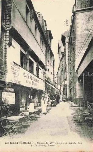 AK / Ansichtskarte Le Mont-Saint-Michel Maison du XIVe siècle Grande Rue