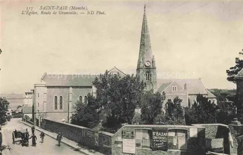 AK / Ansichtskarte SAINT-PAIR-SUR-MER Kairon-sur-Mer AVRANCHES 50 Manche Eglise Route de Granville