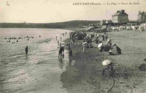 AK / Ansichtskarte SAINT-PAIR-SUR-MER Kairon-sur-Mer AVRANCHES 50 Manche La plage à l'heure des bains