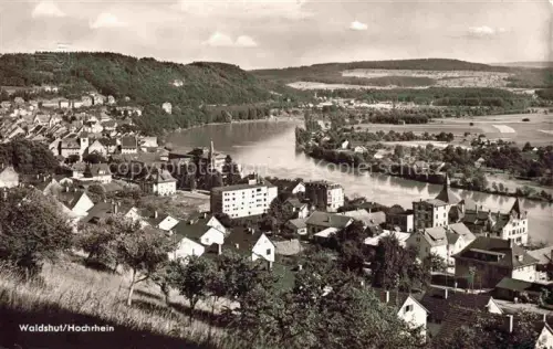 AK / Ansichtskarte Waldshut-Tiengen Panorama Blick ueber den Rhein