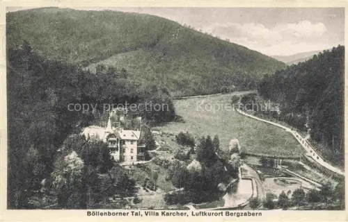 AK / Ansichtskarte Bergzabern Bad Weinstrasse Rheinland-Pfalz Panorama Boellenborner Tal Villa Karcher