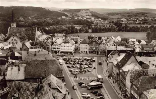 AK / Ansichtskarte Bad Neustadt Saale Bayern Marktplatz mit Karmelitenkloster