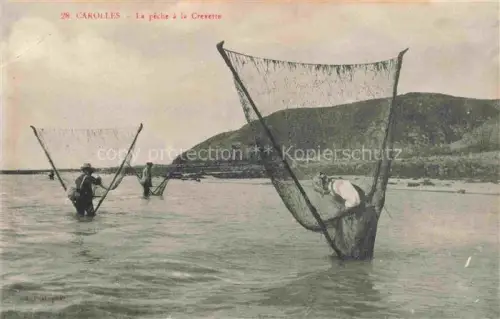 AK / Ansichtskarte Carolles AVRANCHES 50 Manche La pêche de la crevette