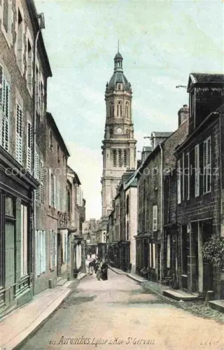 AK / Ansichtskarte AVRANCHES 50 Manche Eglise et Rue St. Gervais