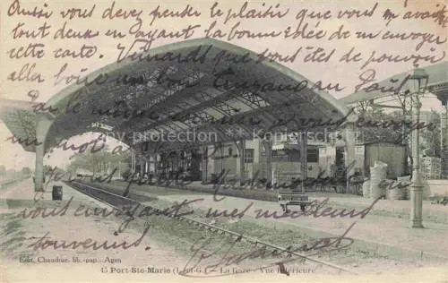 AK / Ansichtskarte Port-Ste-Marie Agen 47 Lot-et-Garonne Vue intérieure de la gare