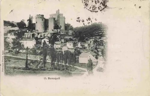 AK / Ansichtskarte Bonaguil AGEN 47 Lot-et-Garonne Vue générale et le château