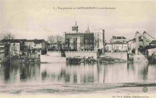 AK / Ansichtskarte Castelmoron-sur-Lot Marmande 47 Lot-et-Garonne Vue générale aux bords de la rivière