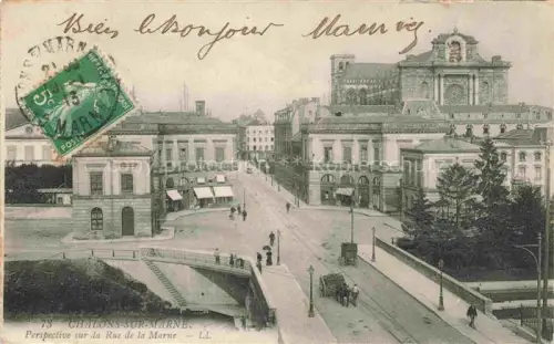 AK / Ansichtskarte Chalons-sur-Marne 51 Marne Perspective sur la Rue de la Marne