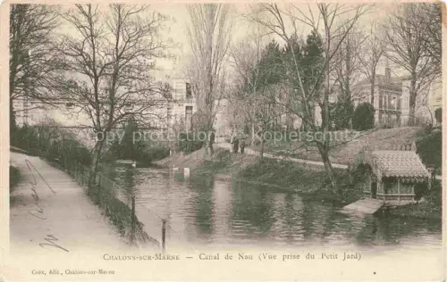 AK / Ansichtskarte Chalons-sur-Marne 51 Marne Canal du Nau vue prise du Petit Jard