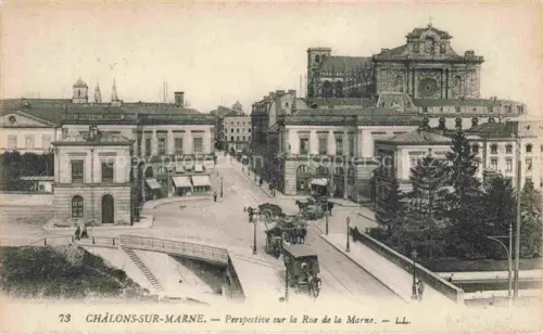 AK / Ansichtskarte Chalons-sur-Marne 51 Marne Perspective sur la Rue de la Marne