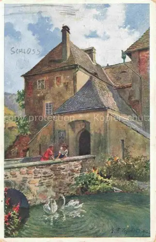 AK / Ansichtskarte Freiwaldau Jesenik Altvatergebirge CZ Fuerstbischoefliches Schloss Kuenstlerkarte Deutscher Schulverein Karte Nr. 426 Maehr. Schles. Sudeten-Gebirgsverein