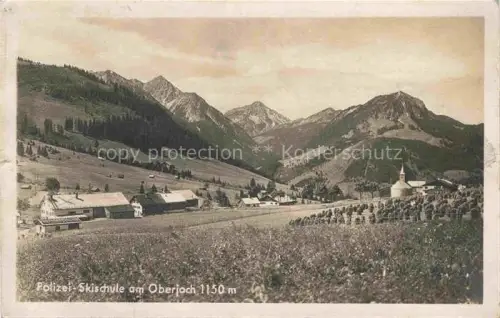 AK / Ansichtskarte Oberjoch Bad Hindelang Bayern Panorama Ansicht mit Polizei-Skischule Alpen