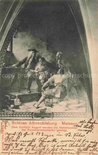 AK / Ansichtskarte MEIssEN Elbe Sachsen Schloss Albrechtsburg Kurfuerst August Gemaelde