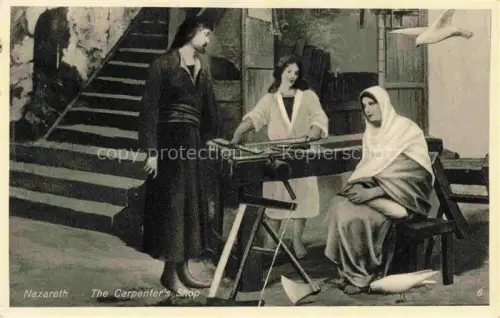 AK / Ansichtskarte Nazareth  Illit Israel The Carpenter's Shop Atelier de Joseph Kuenstlerkarte