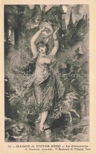 AK / Ansichtskarte VOILLEMOT Ch. Kuenstlerkarte Maison de Victor Hugo Paris La Esmeralda