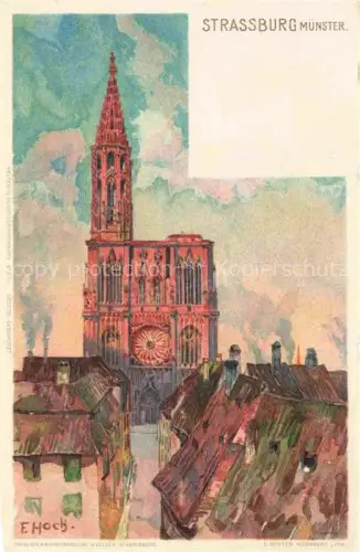 AK / Ansichtskarte HOCH F. Kuenstlerlitho Strassburg Muenster