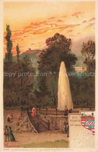 AK / Ansichtskarte LAUTER  Wilhelm Hermann A. Kuenstlerlitho Bad nauheim Der Spruder