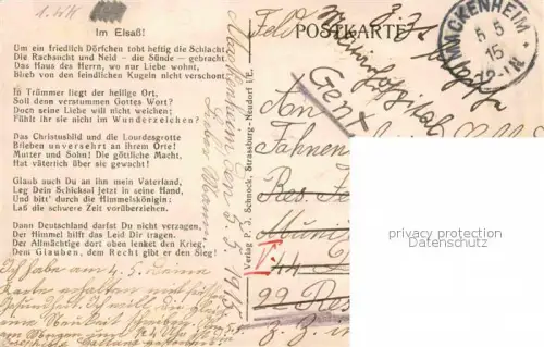 AK / Ansichtskarte Oberburnhaupt Burnhaupt-le-Haut 68 Haut-Rhin A. Herrmann Militaria Elsass WK1 Stauchung selten