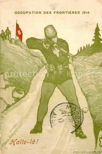 AK / Ansichtskarte Grenzbesetzung Militaria Schweiz GOGLER A. Litho 