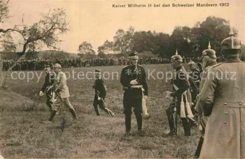 AK / Ansichtskarte Militaria Schweiz Wilhelm II Manoever 1912