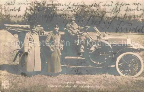AK / Ansichtskarte Adel Serbien Serbija Kronprinz Alexander Armee