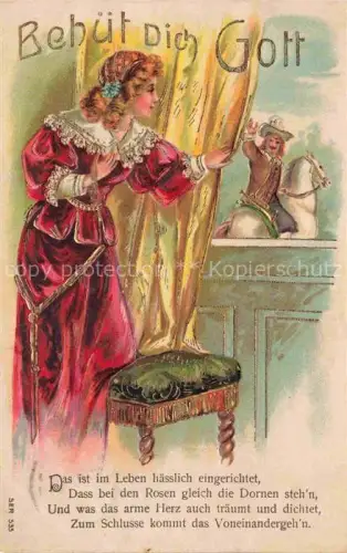 AK / Ansichtskarte Trompeter von Saeckingen SCHEFFEL Behuet dich Gott Litho Pferd