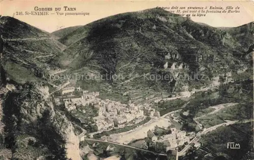 AK / Ansichtskarte Ste-Enimie FLORAC 48 Lozere Vue panoramique Gorges du Tarn