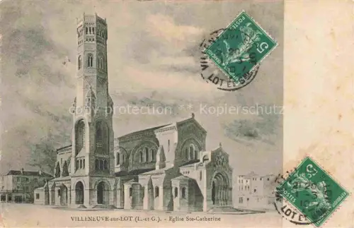AK / Ansichtskarte VILLENEUVE-SUR-LOT 47 Lot-et-Garonne Eglise Sainte Catherine