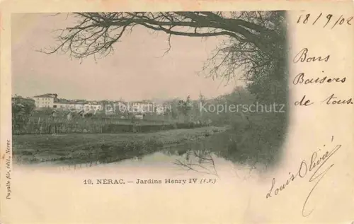 AK / Ansichtskarte NERAC-EN-ALBRET 47 Lot-et-Garonne Jardins Henry IV