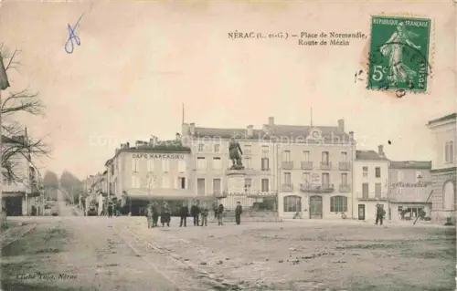 AK / Ansichtskarte NERAC-EN-ALBRET 47 Lot-et-Garonne Place de Normandie Route de Mézin