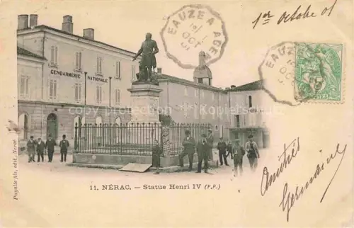 AK / Ansichtskarte NERAC-EN-ALBRET 47 Lot-et-Garonne Statue Henri IV