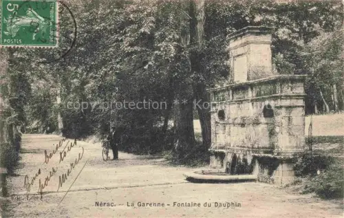AK / Ansichtskarte NERAC-EN-ALBRET 47 Lot-et-Garonne La Garenne Fontaine du Dauphin