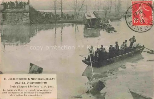 AK / Ansichtskarte Montreuil-Bellay Saumur 49 Maine-et-Loire Catastrophe du 23 Novembre 1911