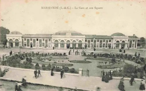 AK / Ansichtskarte MARMANDE 47 Lot-et-Garonne La gare et son square