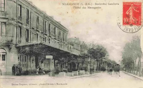 AK / Ansichtskarte MARMANDE 47 Lot-et-Garonne Boulevard Gambetta Hôtel des Messageries