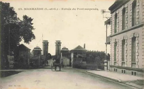AK / Ansichtskarte MARMANDE 47 Lot-et-Garonne Entrée du pont suspendu