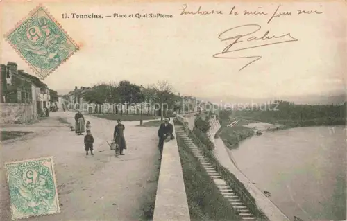 AK / Ansichtskarte Tonneins Marmande 47 Lot-et-Garonne Place et Quai St. Pierre