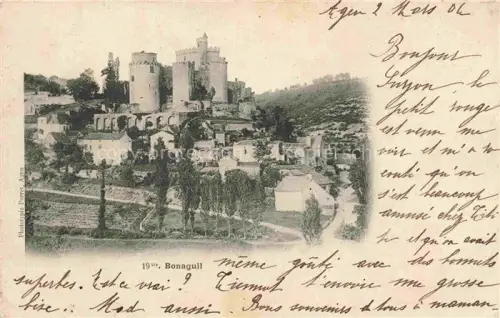 AK / Ansichtskarte Bonaguil AGEN 47 Lot-et-Garonne Vue générale Château