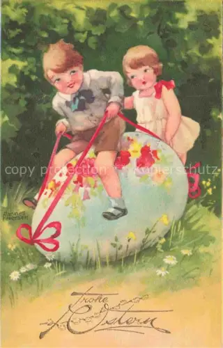 AK / Ansichtskarte PETERSEN Hannes Kuenstlerkarte Ostern Kinder 