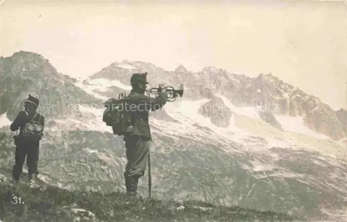 AK / Ansichtskarte Gebirgsjaeger Chasseur Alpins Reggimento Alpini Militaria-- Schweiz