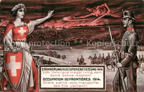AK / Ansichtskarte Grenzbesetzung Militaria Schweiz Helvetia