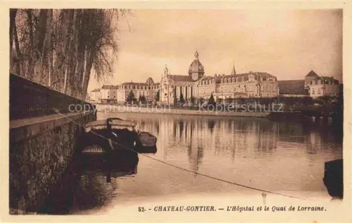 AK / Ansichtskarte Chateau-Gontier 53 Mayenne Hopital et le Quai de Lorraine