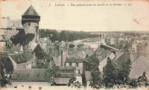 AK / Ansichtskarte LAVAL  53 Mayenne Vue generale prise du Jardin de la Perrine