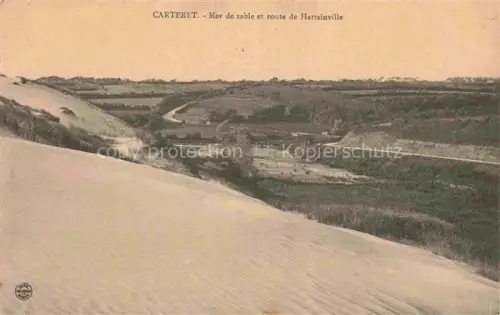AK / Ansichtskarte Carteret Barneville-Carteret Cherbourg 50 Manche Mer de sable et route de Hattainville