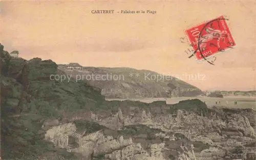 AK / Ansichtskarte Carteret Barneville-Carteret Cherbourg 50 Manche Falaises et la Plage