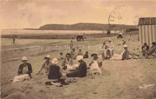 AK / Ansichtskarte BARNEVILLE-SUR-MER Barneville-Carteret 50 Manche Plage Ideale de sable fin tres sure