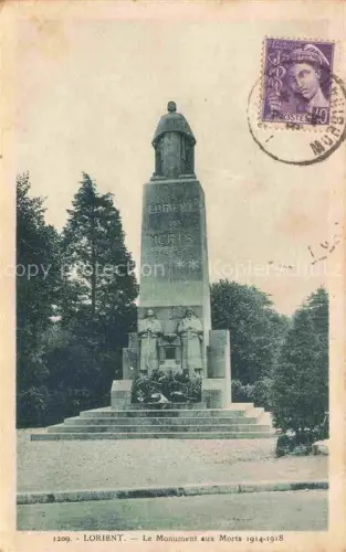 AK / Ansichtskarte LORIENT 56 Morbihan Le Monument aux Morts 1914-1918