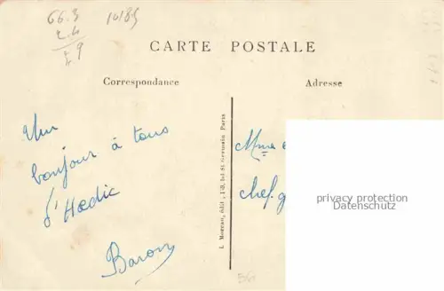 AK / Ansichtskarte Hoedic LORIENT 56 Morbihan Souvenir d'Hoedic